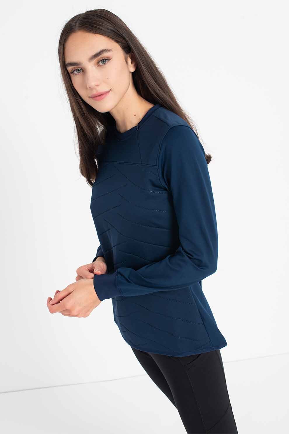 Under Armour, Bluza elastica pentru fitness 3G Reactor, Bleumarin