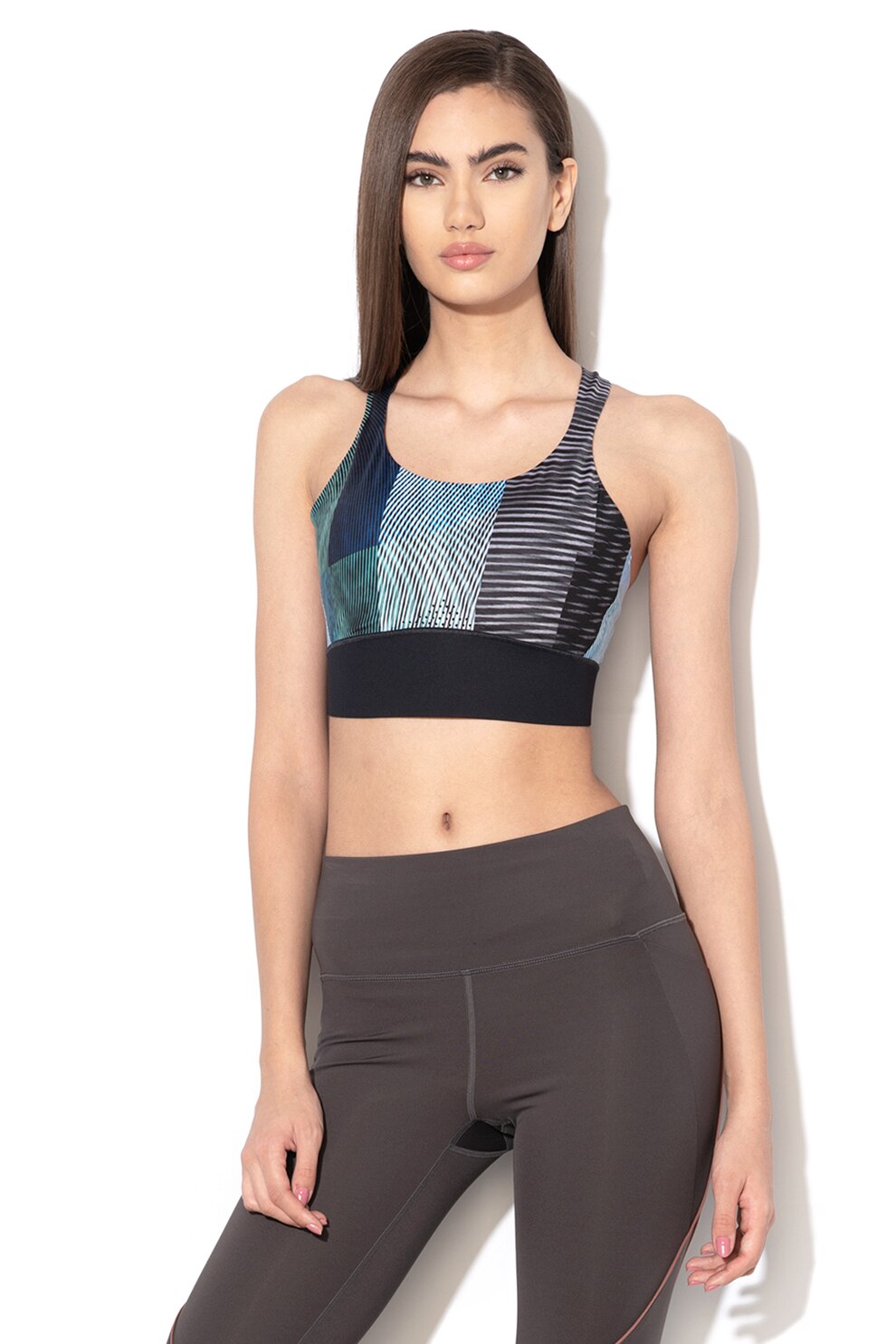 Under Armour, Bustiera sport de compresie, pentru fitness Breathelux, Multicolora