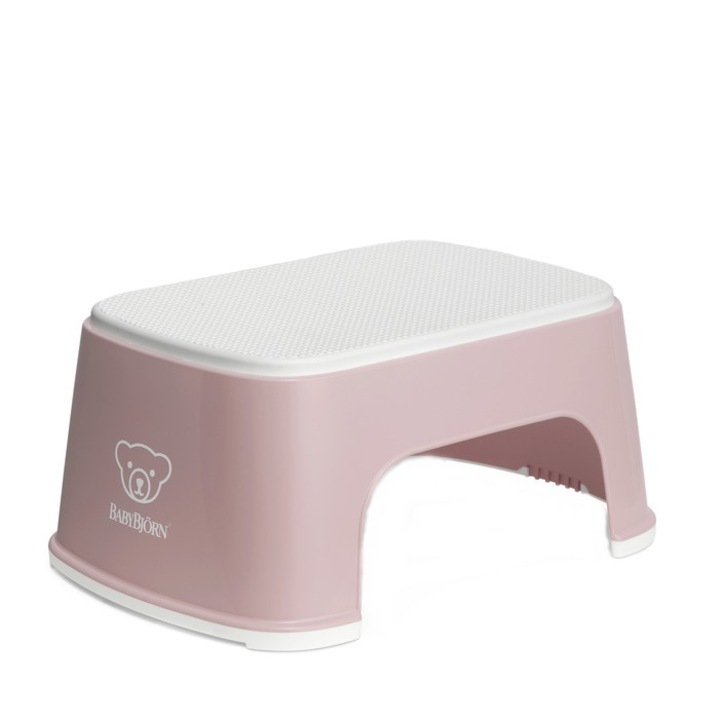 Treapta inaltator pentru baie, BabyBjorn, Alb/Roz
