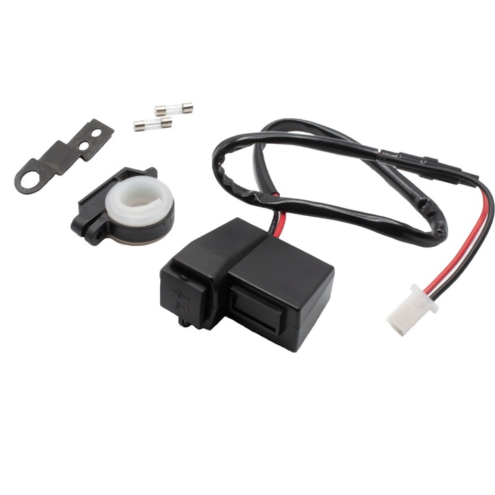 Захранване за мотоциклет/скутер/АТВ с 2 USB букси и волтметър, 5V