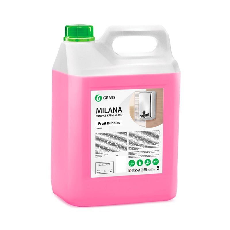 Sapun lichid Milana, Grass, Fruit Bubbles, 5Kg