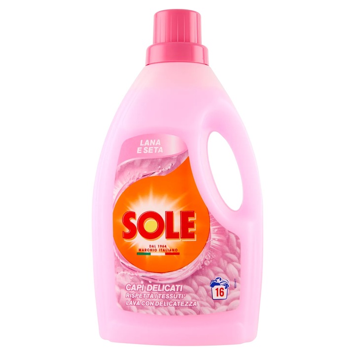 Detergent Lichid Pentru Lana si Matase cu Balsam, Sole, 1 L, 16 spalari