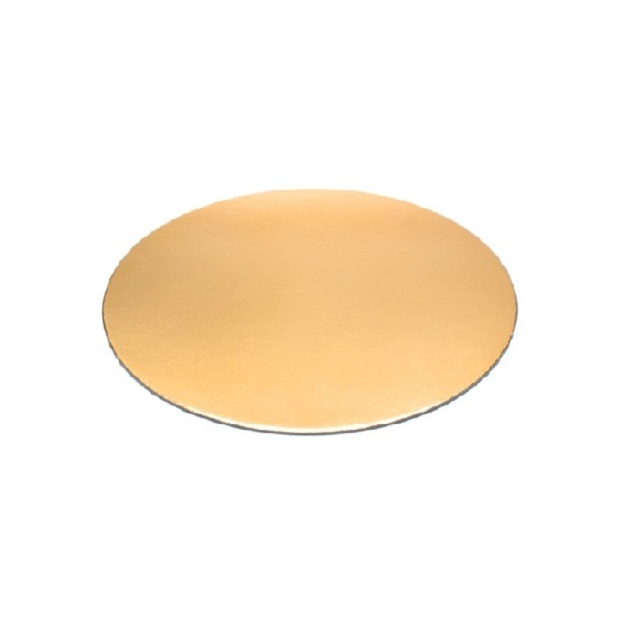Discuri Aurii din Carton 1.25 mm, Diametru 16 cm, 25 Buc/Bax - Ambalaje Cofetarie