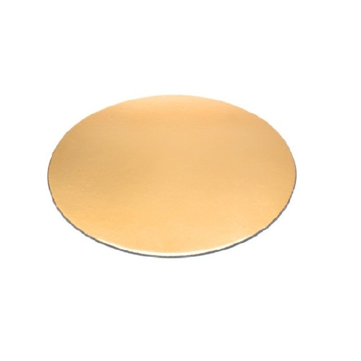 Discuri Aurii din Carton, Diametru 24 cm, 25 Buc/Bax