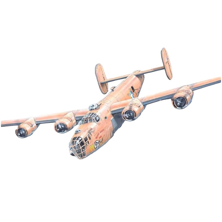 Kit de construit avion B-24D Liberator, Lungime 67.59 cm, Anvergura aripi 104.95 cm, Scara 1:32, 14+