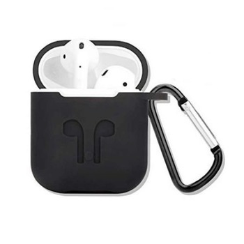 Husa suport casti pentru Apple AirPods, Negru Husa suport casti pentru Apple AirPods, Negru