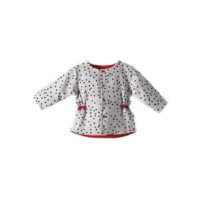 Jacheta, Bebetto, fetite, Gri/Rosu, 6-9luni