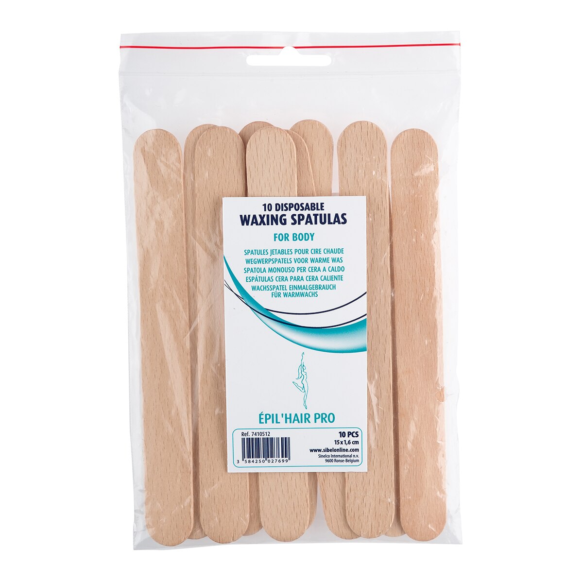 Spatule lemn aplicare ceara, Sibel, 10 buc