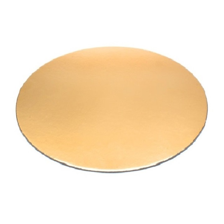 Discuri Aurii din Carton, Diametru 36 cm, 25 Buc/Bax- Tava Prajituri, Ambalaje Tort