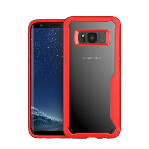 Husa Samsung Galaxy S8 Plus, Ipaky leego Hybrid Antisoc, carcasa spate, slim, hardcase, Gri/ Rosu