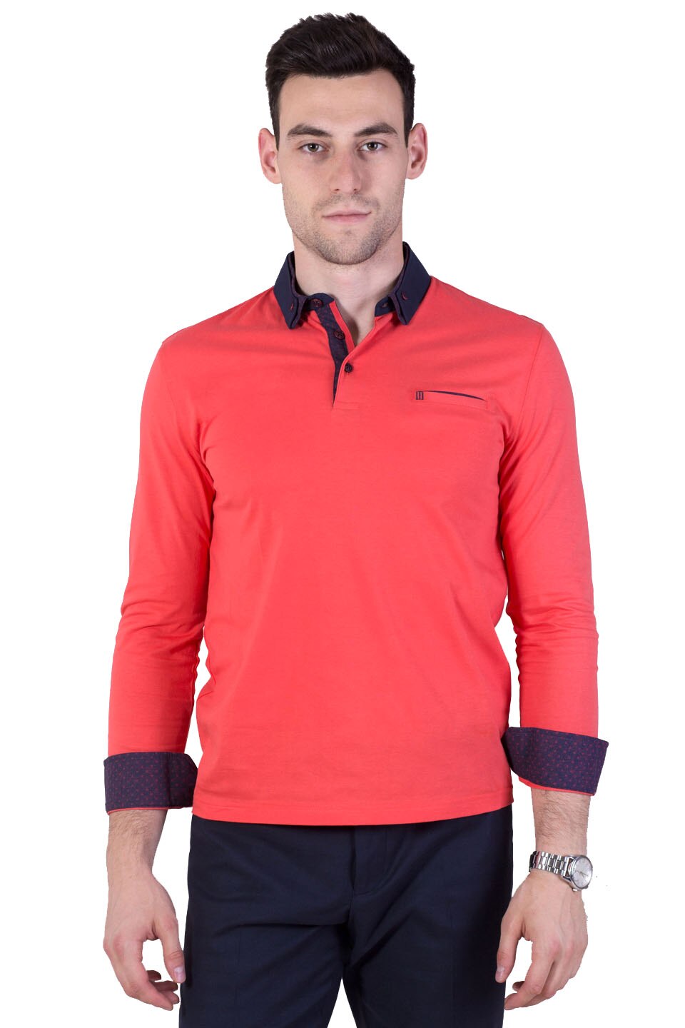 Bluza pentru barbati STYLER, model 18219, coral