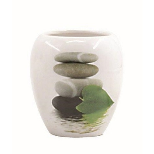 Pahar baie ceramic, Lingga, Msv, Alb