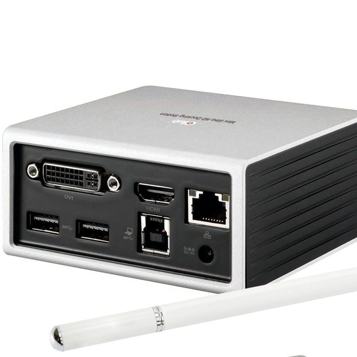 Мини докинг станция, Club3D SenseVision, USB 3.0, 4K, UHD, Бяла