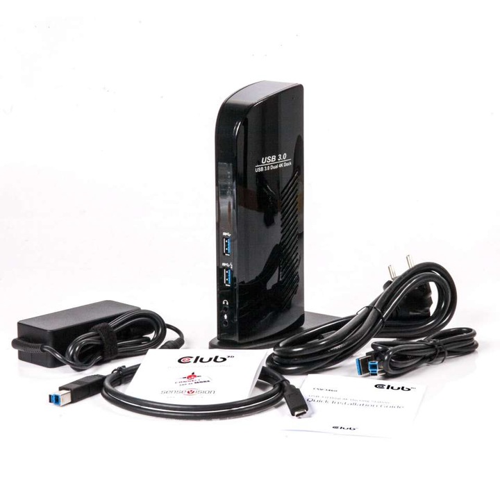 Докинг станция, CLUB3D, USB 3.0 Dual Display 4K 60Hz
