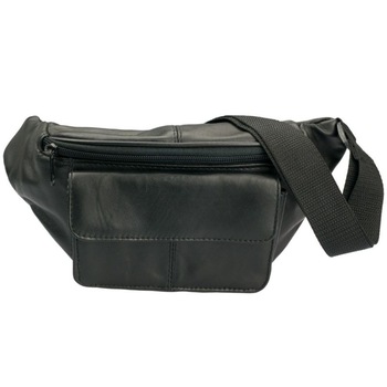 Borseta talie, barbati, negru, piele naturala, 29 x 14.5 cm, A416 Borseta talie, barbati, negru, piele naturala, 29 x 14.5 cm, A416