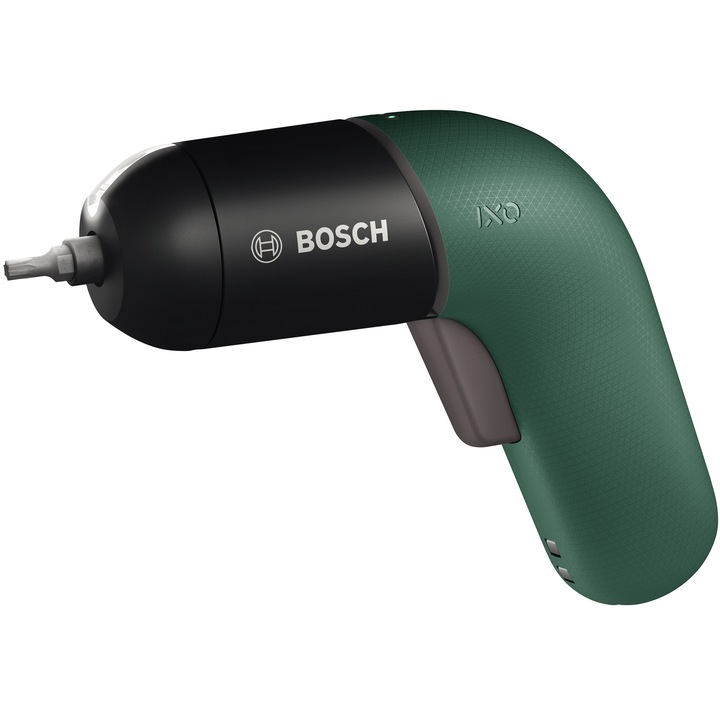 Акумулаторен винтоверт Bosch IXO 6, 3.6 V, 215 об/мин, Зареждане с micro-USB, 10 стандартни краища на отвертка, Кутия, Зелен