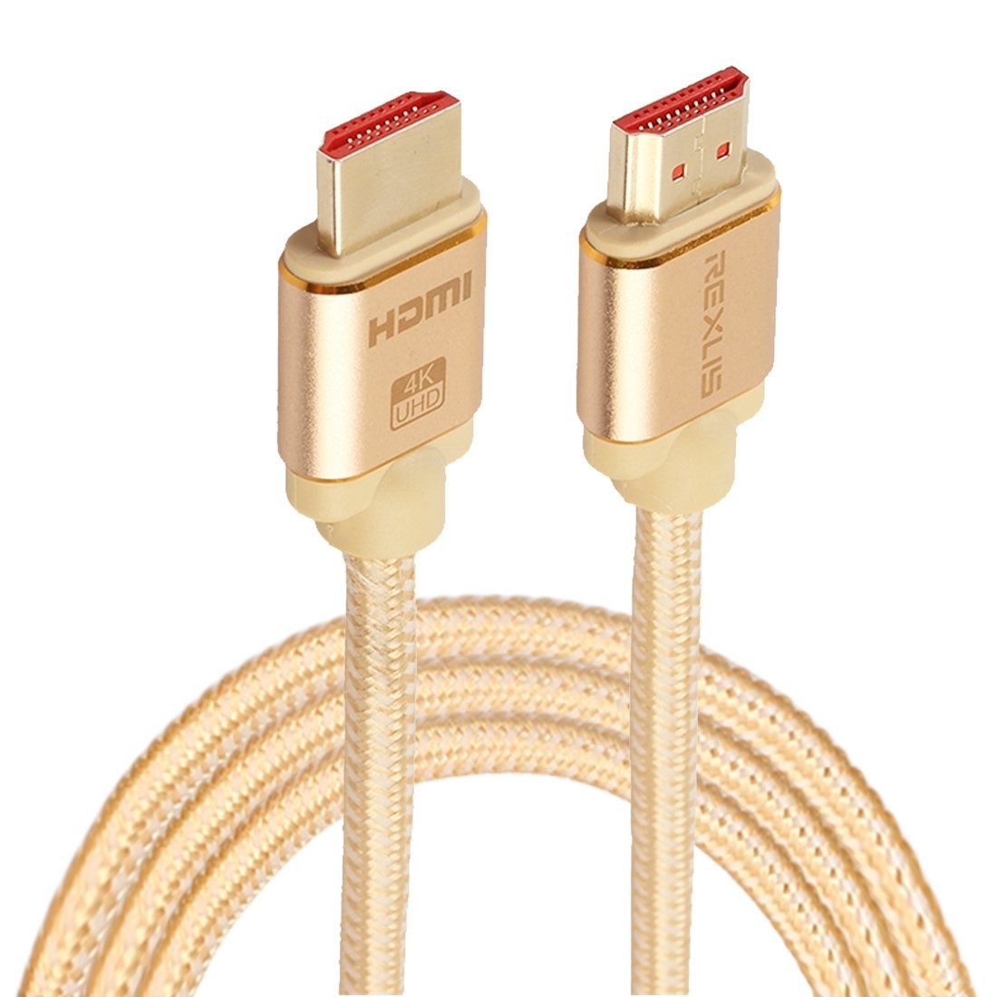 Cablu Audio Si Video HDMI La HDMI OEM 1080P, Aluminium Alloy Shell, 3 M, Auriu, Blister