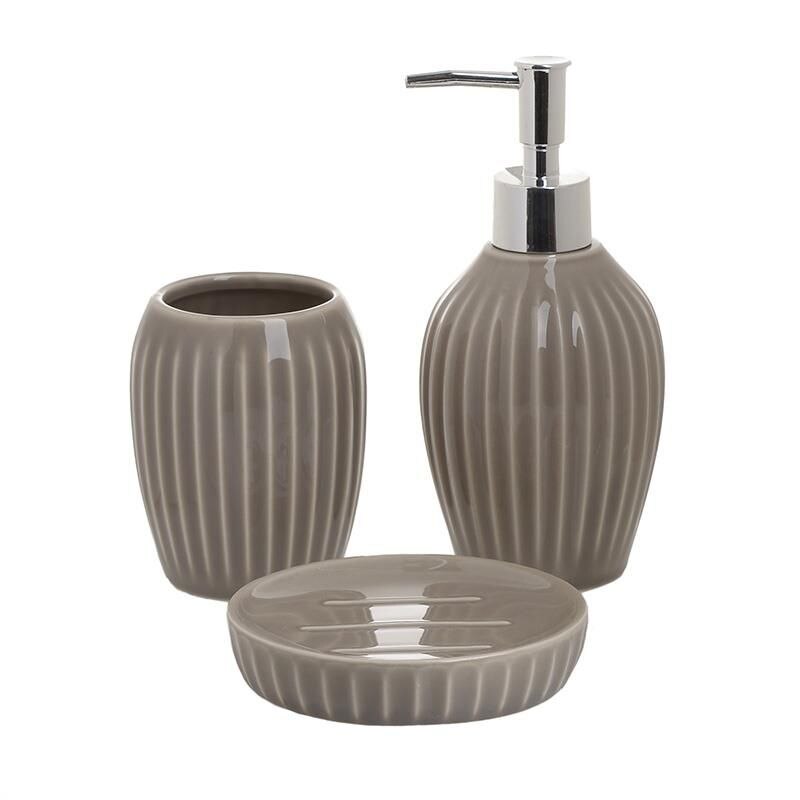 Set baie portelan 3 piese maro