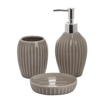 Set baie portelan 3 piese maro Set baie portelan 3 piese maro