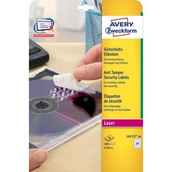 Etichete Avery Zweckform L6112-20, sigiliu 24/A4, diametru 40mm, 20 coli/top Etichete Avery Zweckform L6112-20, sigiliu 24/A4, diametru 40mm, 20 coli/top