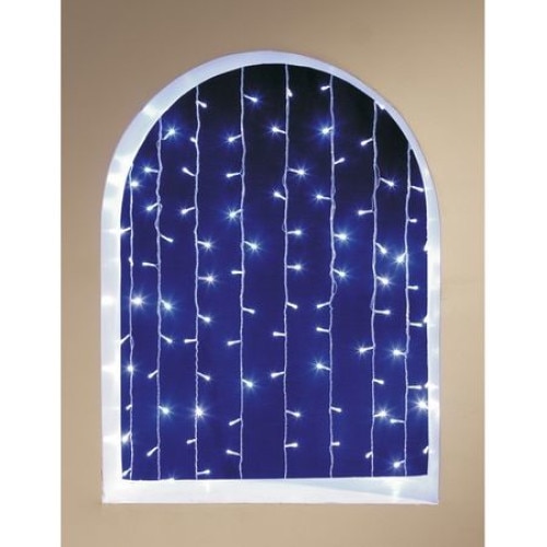 Instalatie perdea Craciun, ART STYLE, cu 120 LED-uri albe, 1 x 1.2 m, controler,utilizare interior si exterior