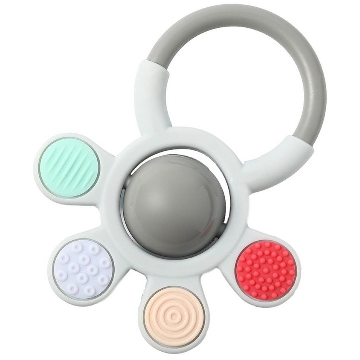 BabyMix BabyOno 488 játék fogzáshoz, 0+ hónap, szürke