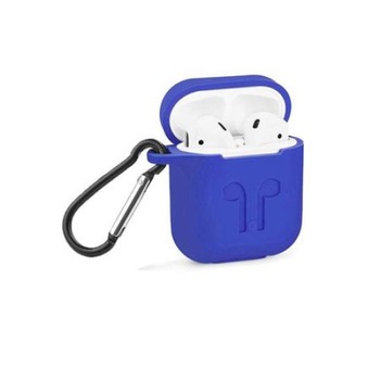 Husa suport casti Apple AirPods, Albastru Husa suport casti Apple AirPods, Albastru