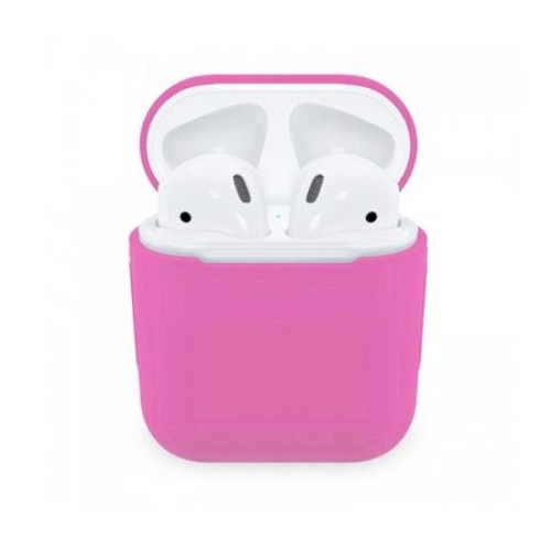 Husa suport casti Apple AirPods, Roz