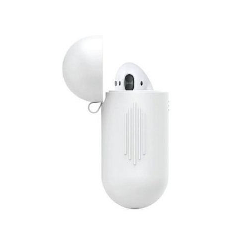Husa suport pentru casti Apple AirPods, Alb