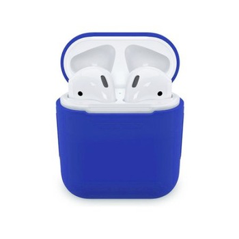 Husa suport pentru casti Apple AirPods, Albastru Husa suport pentru casti Apple AirPods, Albastru
