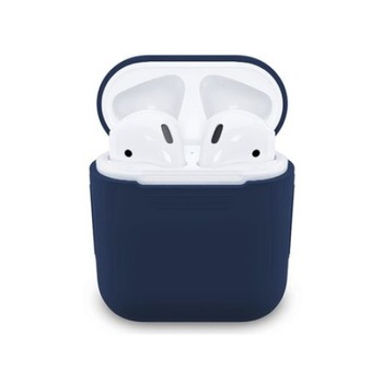 Husa suport casti Apple AirPods, Bleumarin Husa suport casti Apple AirPods, Bleumarin