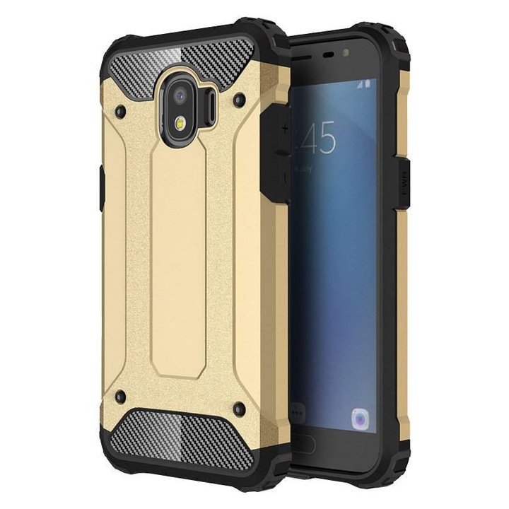Hibrid Armor telefon tok hátlap tok Ütésálló Robusztus Cover Samsung Galaxy Pro J2 J210 arany