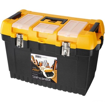 Cutie pentru scule cu inchizator metalic, STILO, 564x310x388mm Cutie pentru scule cu inchizator metalic, STILO, 564x310x388mm