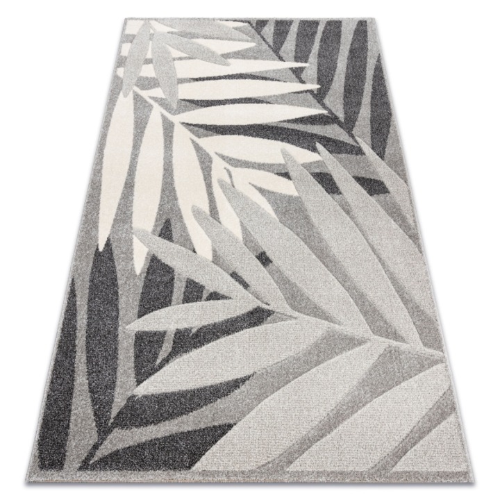 Covor DYWANY ŁUSZCZÓW feel 1827/16811 frunze gri / crema, 140x190 cm