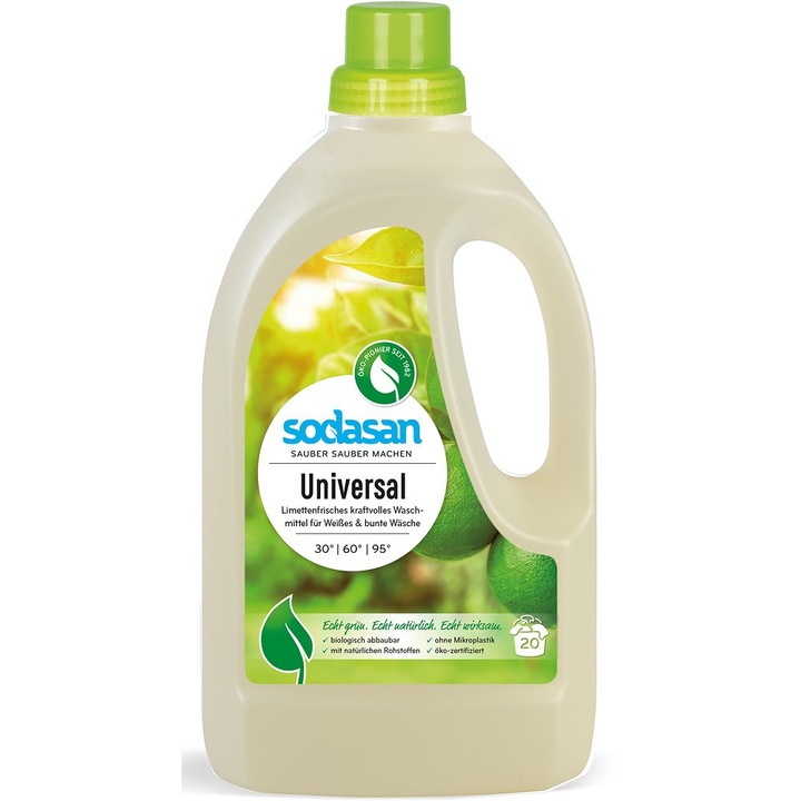 Detergent lichid universal cu lime, 1.5L, Sodasan