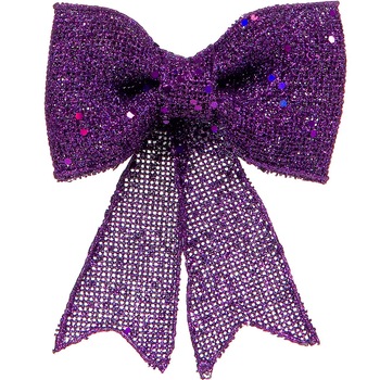 Ornament brad de Craciun, mov cu glitter, South Perfect Decor, 12x13 cm Ornament brad de Craciun, mov cu glitter, South Perfect Decor, 12x13 cm