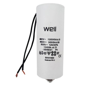 Condensator pornire motor 400V 3.75uF cu pin, Well Condensator pornire motor 400V 3.75uF cu pin, Well