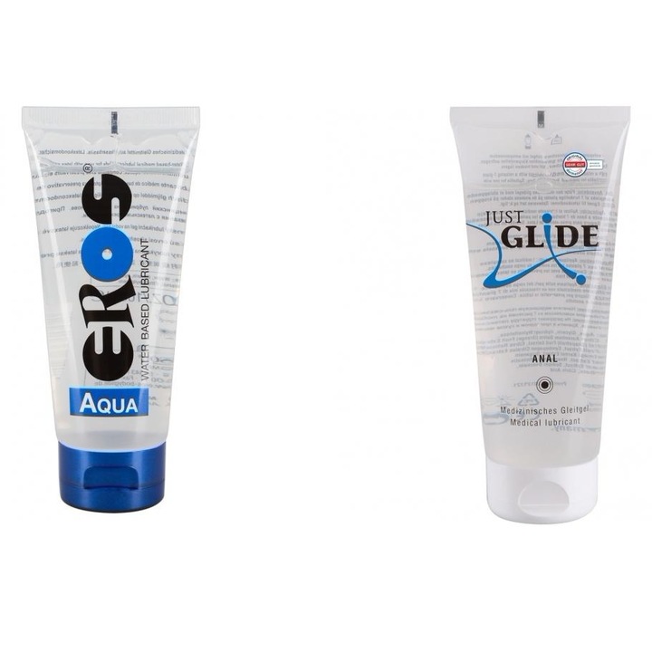 Eros Aqua Síkosító csomag, 200 ml + Just Glide Anal Síkosító, 200 ml