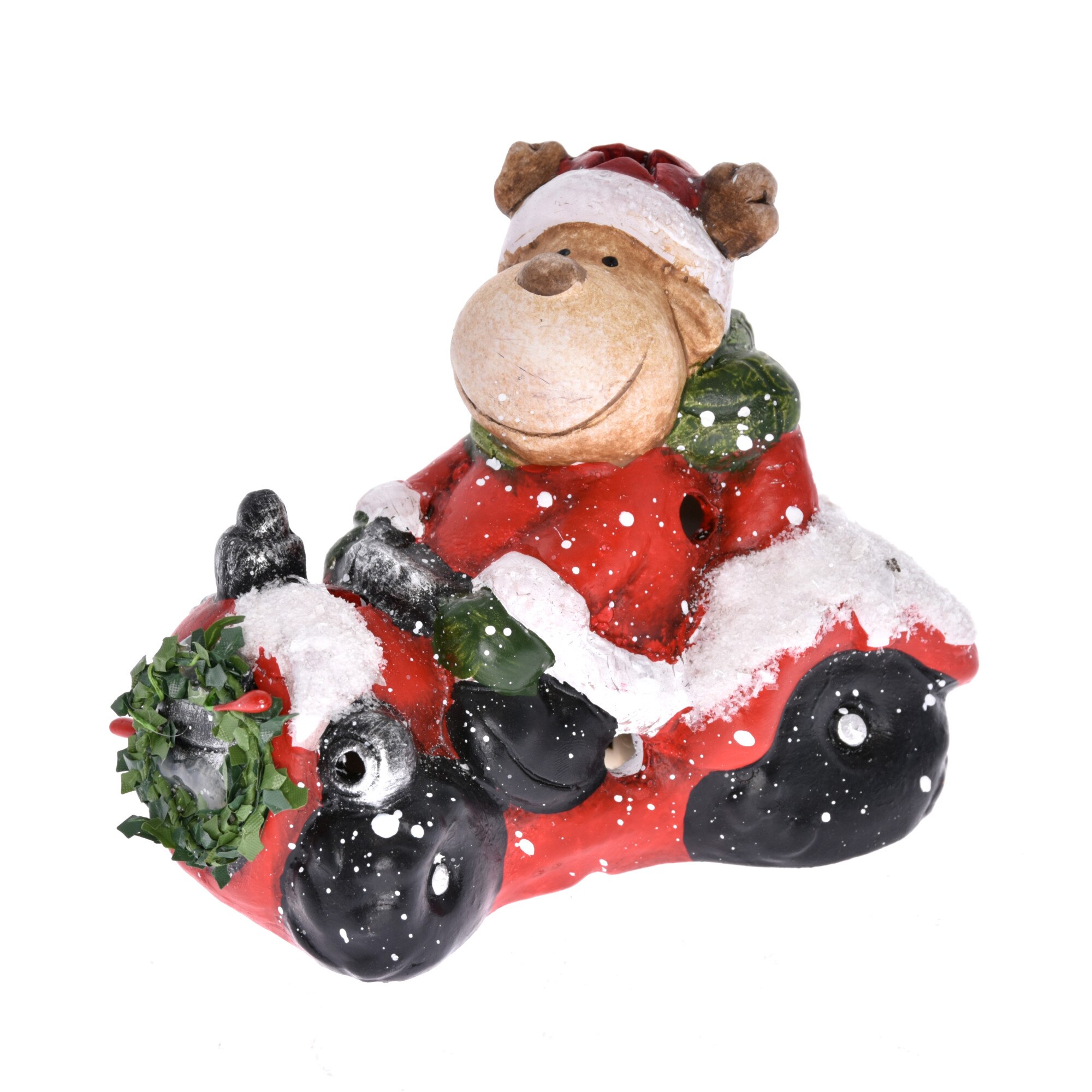 Figurina, ren pe tractor, LED, 13.5 cm