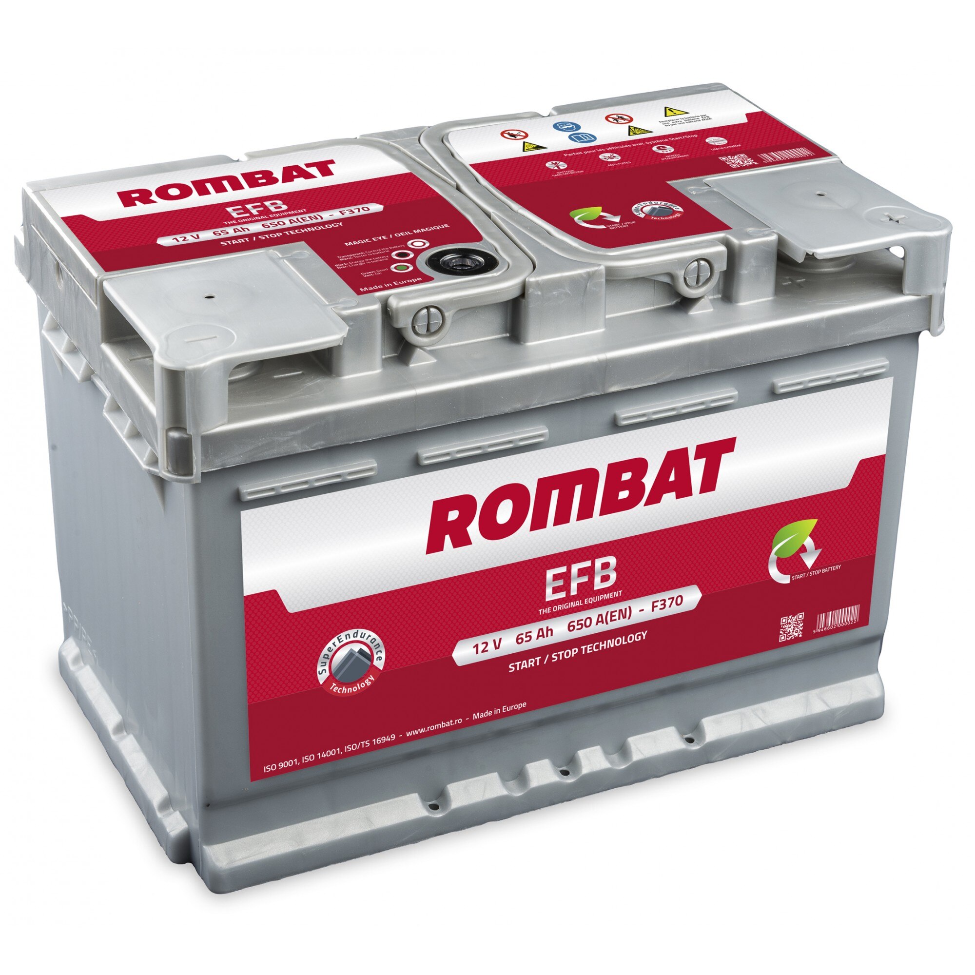 Acumulator auto Rombat START/STOP 12V 65AH EFB 650A 278X175X175
