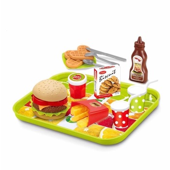 Set joaca Meniu Hamburger cu cartofi prajiti si racoritoare Set joaca Meniu Hamburger cu cartofi prajiti si racoritoare