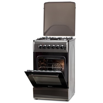 Aragaz LDK 5060 ECAI SHINY GREY RMV, 4 Arzatoare, Siguranta, Cuptor electric, Aprindere, Iluminare, Capac metalic, Preinstalare duze NG/LPG, Gri Aragaz LDK 5060 ECAI SHINY GREY RMV, 4 Arzatoare, Siguranta, Cuptor electric, Aprindere, Iluminare, Capac metalic, Preinstalare duze NG/LPG, Gri