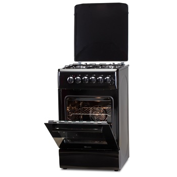 Aragaz LDK 5060 ECAI Black RMV, 4 Arzatoare, Siguranta, Cuptor electric, Aprindere, Iluminare, Capac metalic, Preinstalare duze NG/LPG, Negru Aragaz LDK 5060 ECAI Black RMV, 4 Arzatoare, Siguranta, Cuptor electric, Aprindere, Iluminare, Capac metalic, Preinstalare duze NG/LPG, Negru