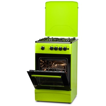 Aragaz LDK 5060 A GREEN RMV, Gaz, 4 arzatoare, Aprindere electrica, Siguranta, Capac metalic, Verde Aragaz LDK 5060 A GREEN RMV, Gaz, 4 arzatoare, Aprindere electrica, Siguranta, Capac metalic, Verde