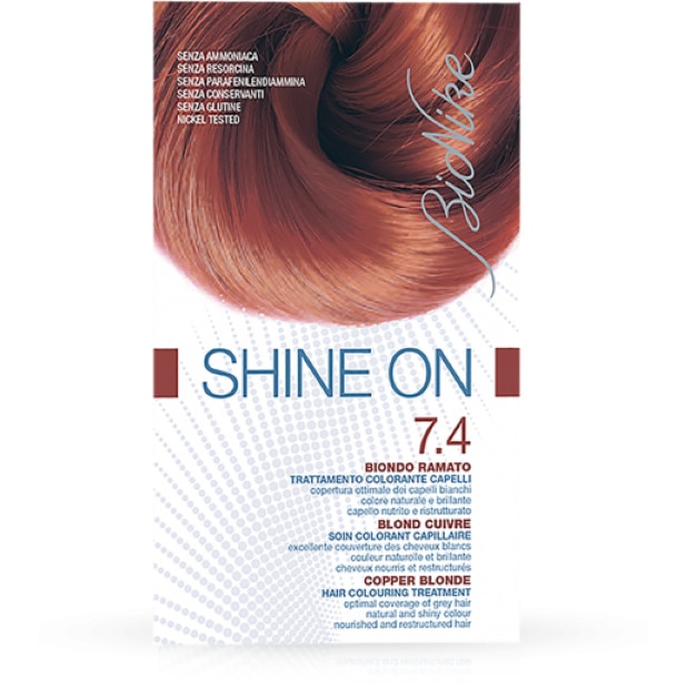 Vopsea tratament fara Parafenilendiamina, fara Amoniac, fara Rezorcinol, fara Conservanti sintetici, fara Gluten nr 7.4 BIONIKE SHINE ON