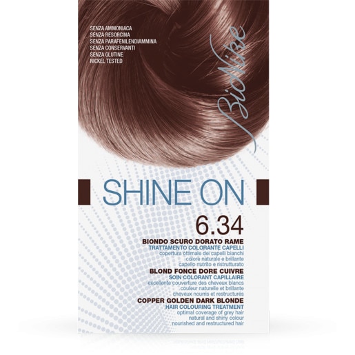 Vopsea tratament fara Parafenilendiamina, fara Amoniac, fara Rezorcinol, fara Conservanti sintetici, fara Gluten nr 6.34 BIONIKE SHINE ON