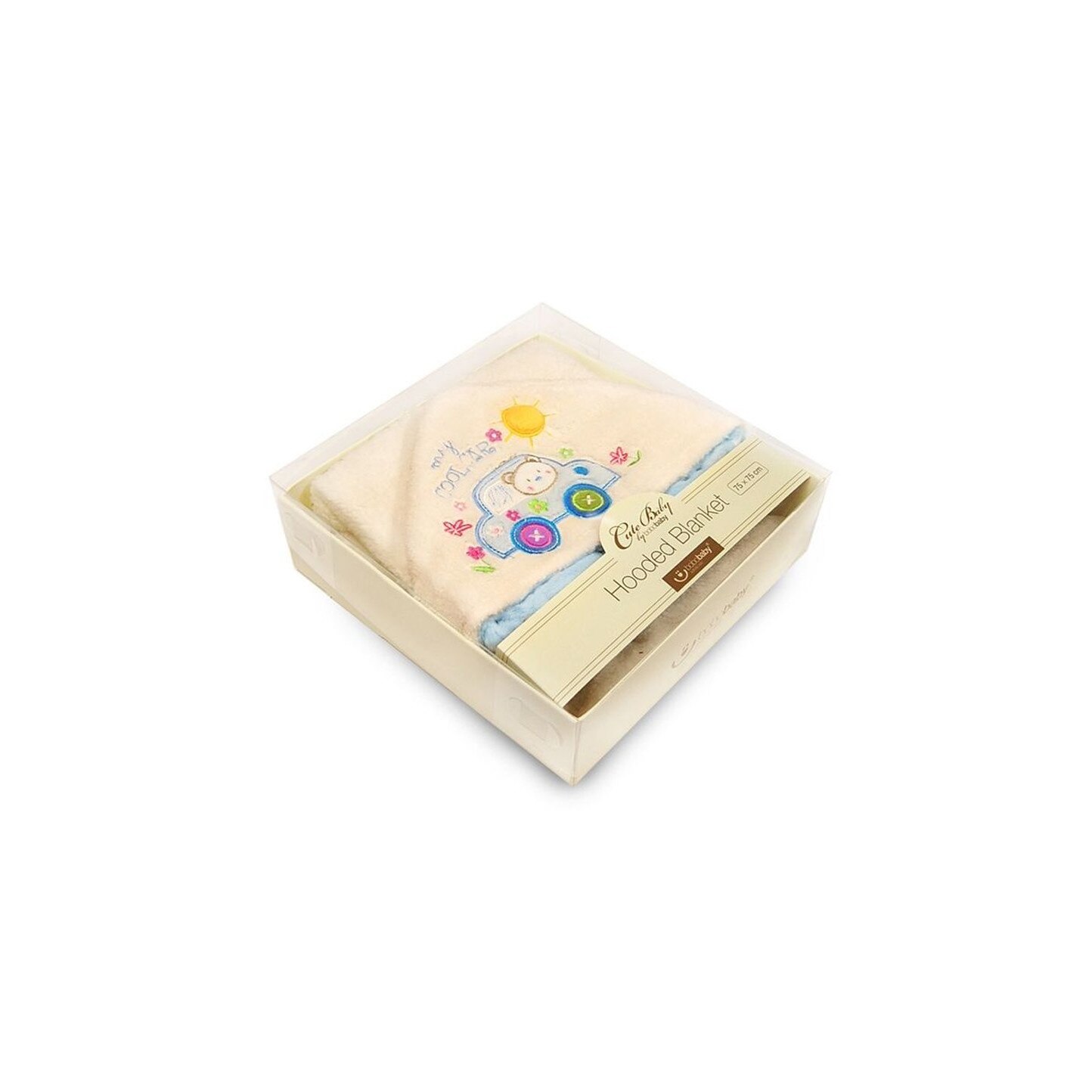 Paturica din plus, cu gluga, My cool car, albastru