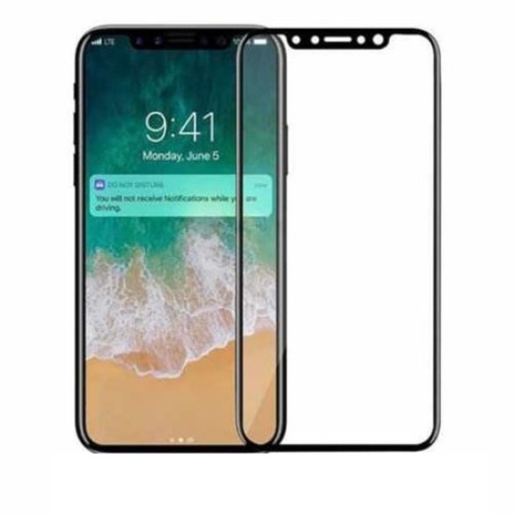 Защитно стъклено фолио 9H Safety Glass за Xiaomi Mi8, черно