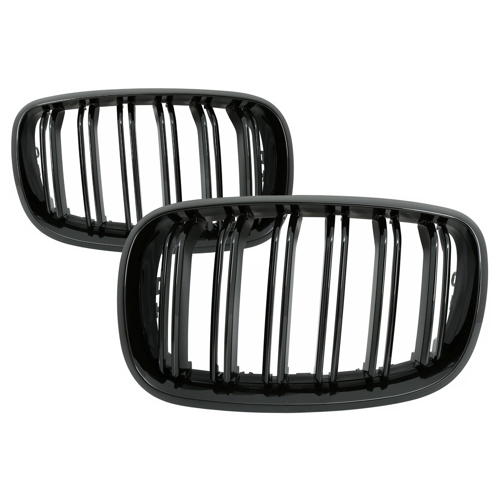 Set 2 Grile Centrale compatibil cu BMW X5/X6 E70/E71 (2007-2014) Negru Lucios M Design