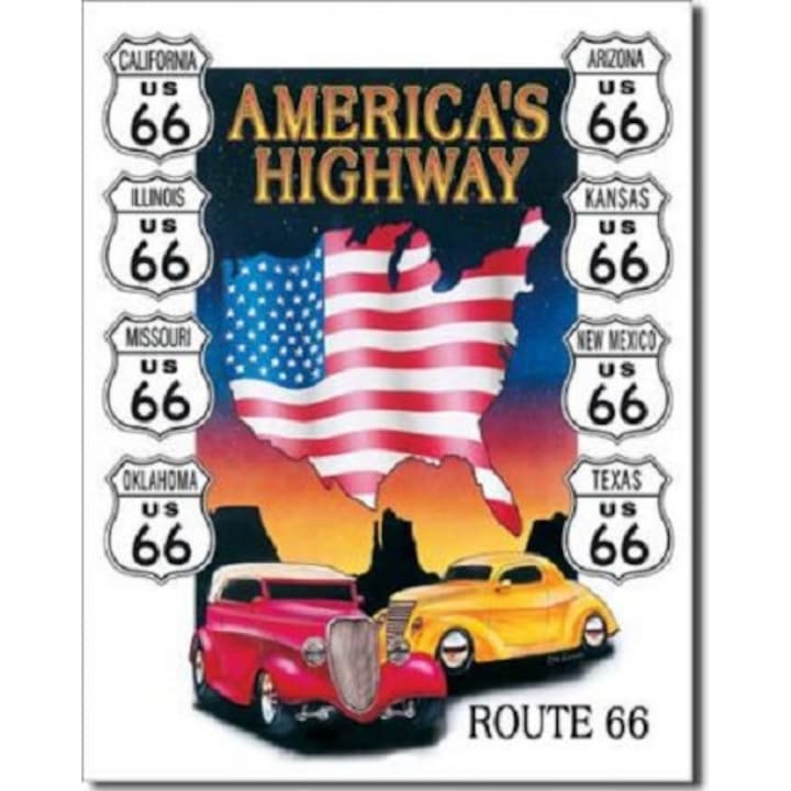 Route 66 fémtábla
